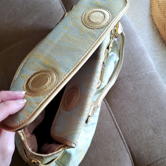 💯 Rafe of New York Seafoam & Gold Satchel - Picture 8 of 12